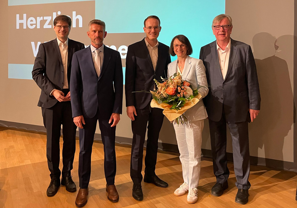 Von links: Der Kreisvorsitzende der CDU Ortenau Johannes Rothenberger, Dr. Steffen Wagner, Zweitkandidat Manuel Spang, die frisch nominierte Dr. Katrin Merkel sowie der bisherige Abgeordnete im Landtagswahlkreis Kehl Willi Stächele. Bild: Manya Köhler.