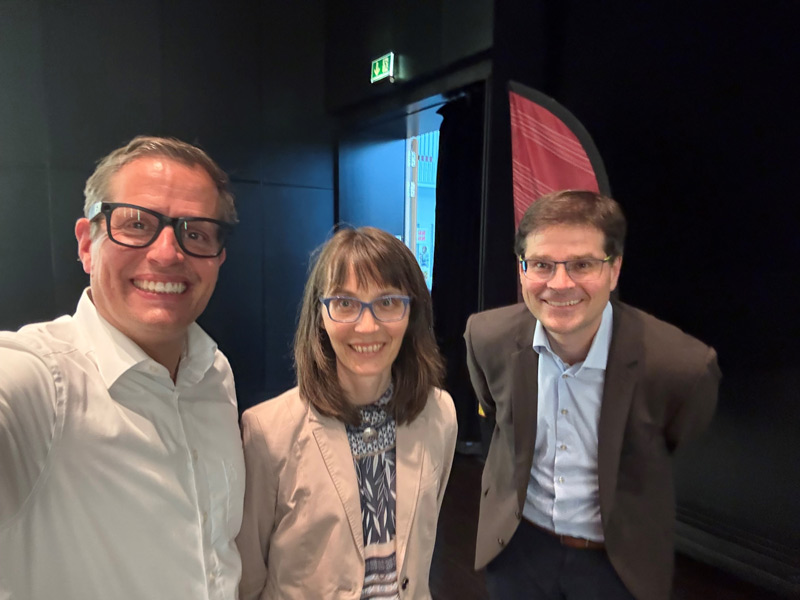 Diskutierten über Künstliche Intelligenz: Christian Seifert, Prof. Dr. Daniela Oelke und der Offenburger Bundestagsabgeordnete Johannes Rothenberger. Bild: Christian Seifert.